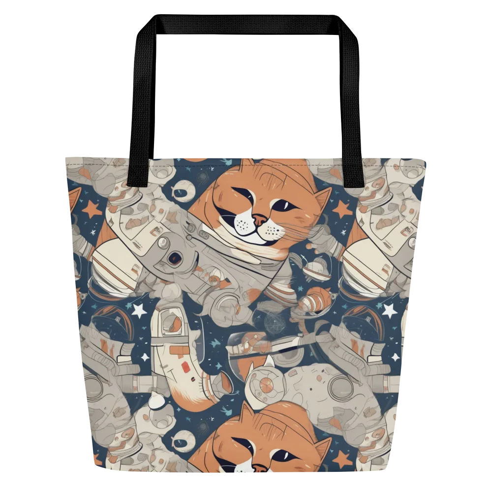 Astrocat Assembly on Large Tote Bag W/ Pocket — Front