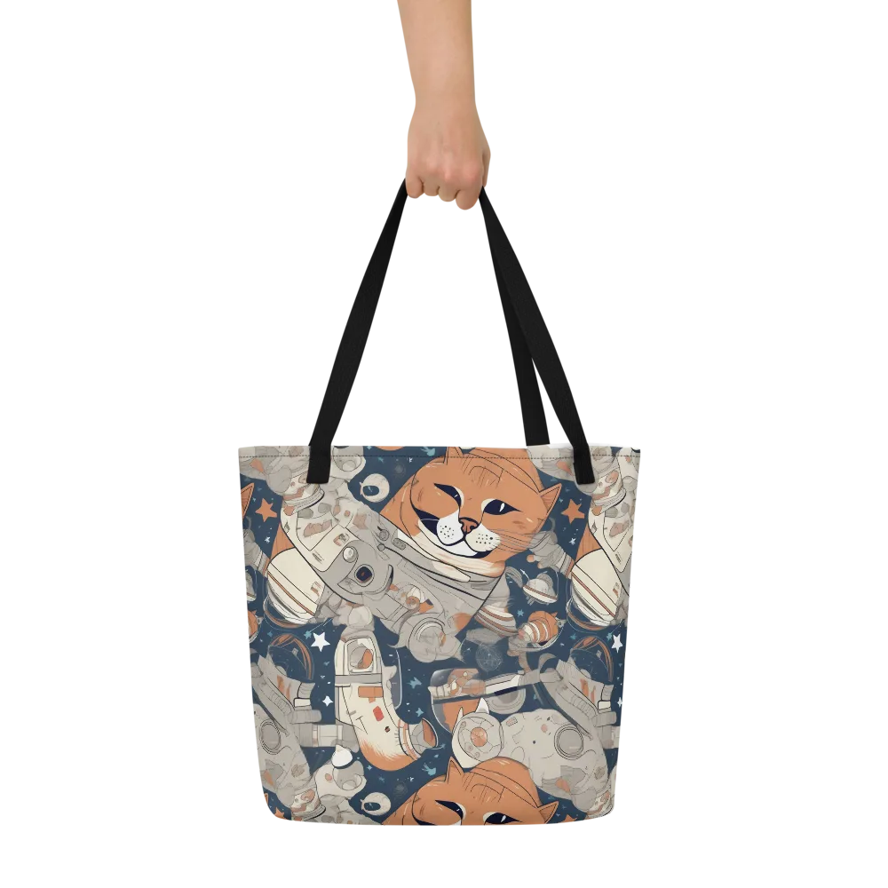 Astrocat Assembly on Large Tote Bag W/ Pocket — Front