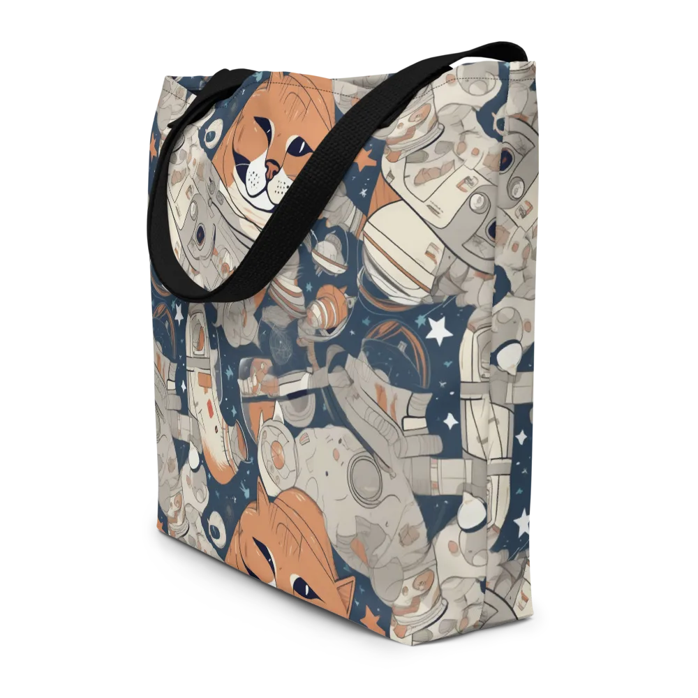 Astrocat Assembly on Large Tote Bag W/ Pocket — Front
