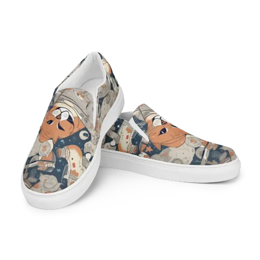 Astrocat Assembly on a Women's Slip-On Canvas Shoes