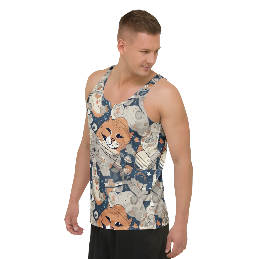 Astrocat Assembly on Men's Tank Top — Left Front