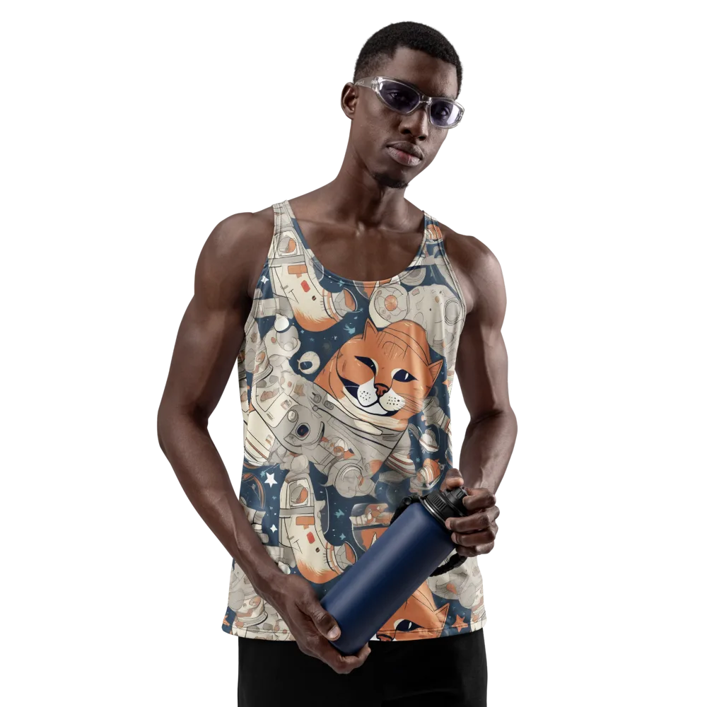 Astrocat Assembly on Men's Tank Top — Front