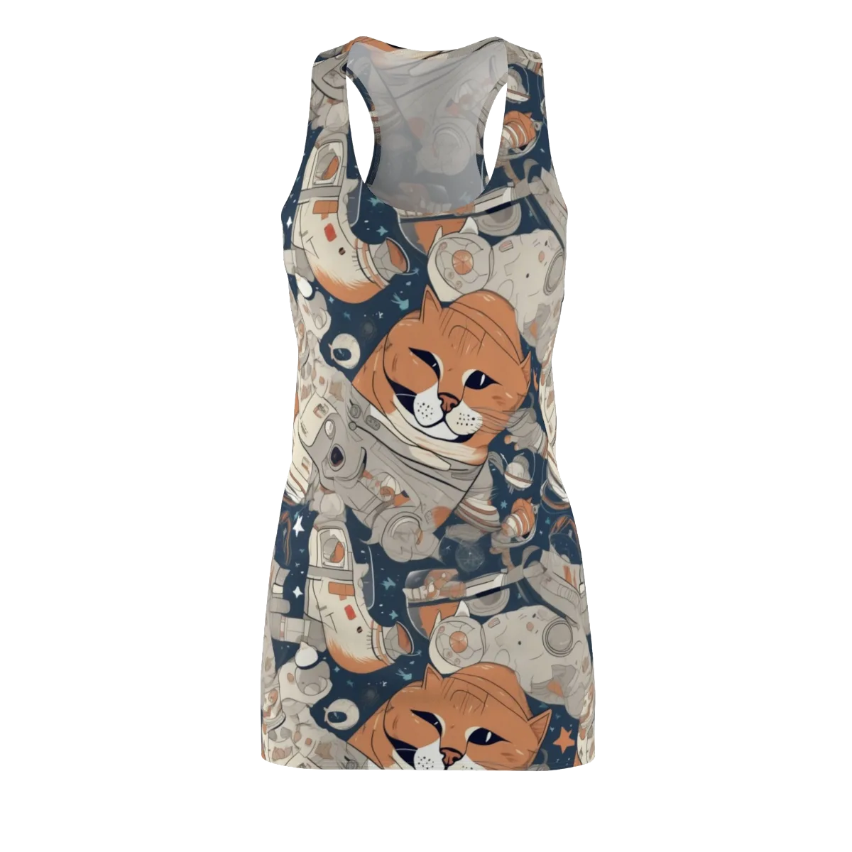 Astrocat Assembly on Racerback Dress — Front