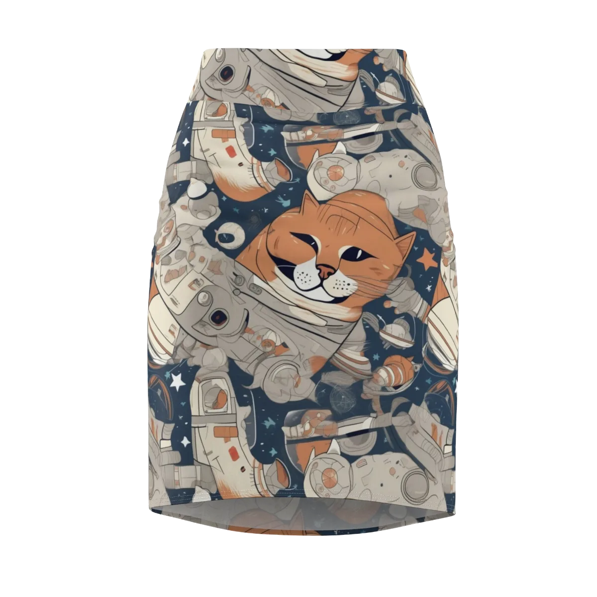 Astrocat Assembly on Pencil Skirt — Front