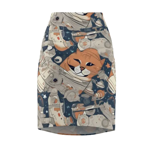 Astrocat Assembly on a Pencil Skirt