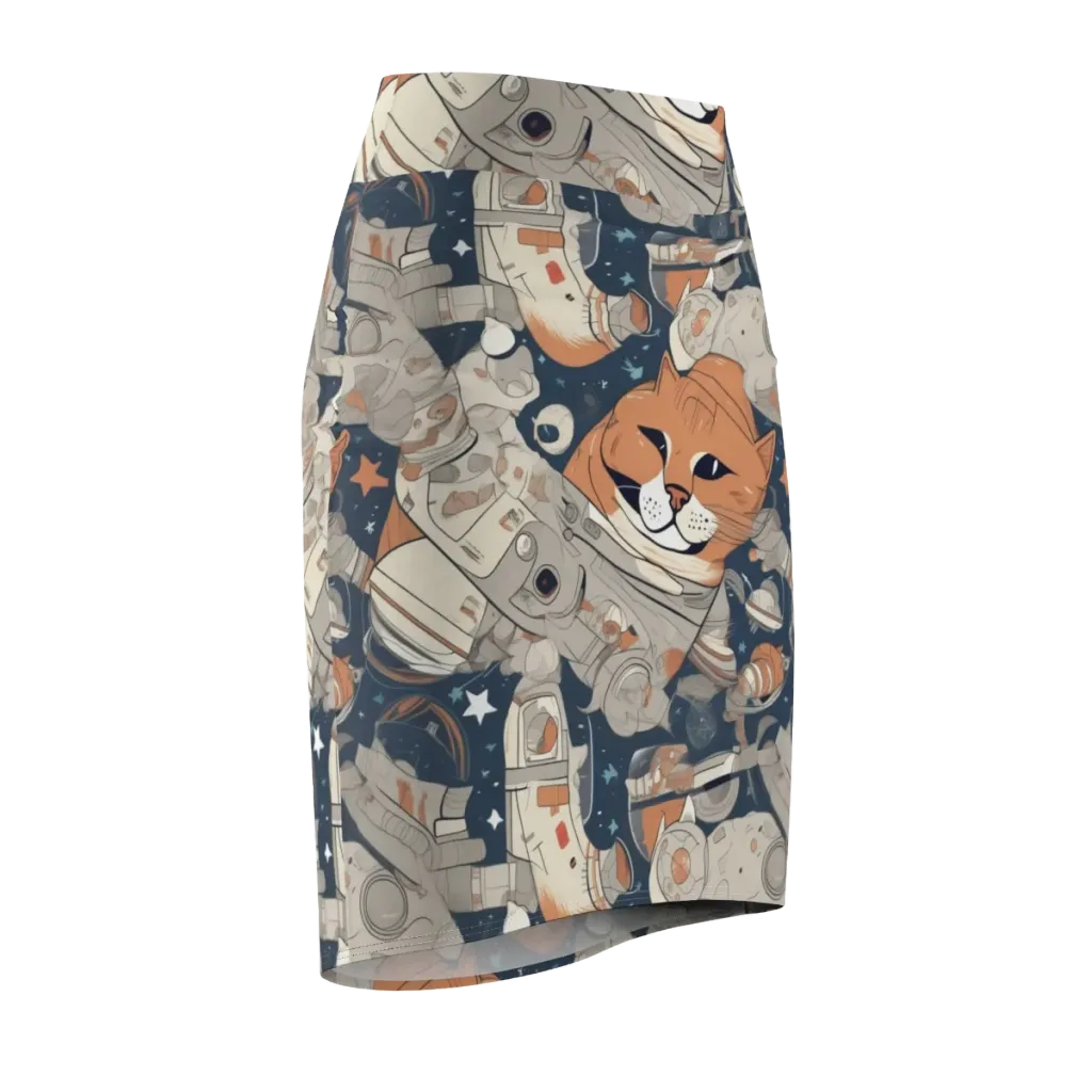 Astrocat Assembly on Pencil Skirt — Front Side
