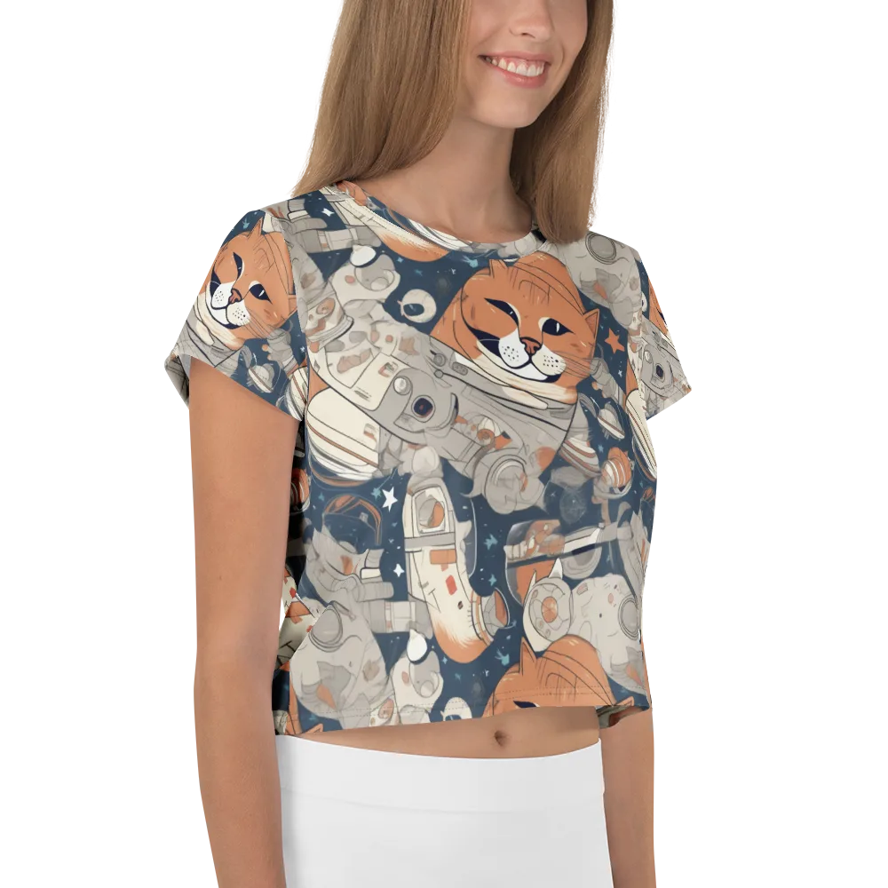 Astrocat Assembly on Crop Tee — Right