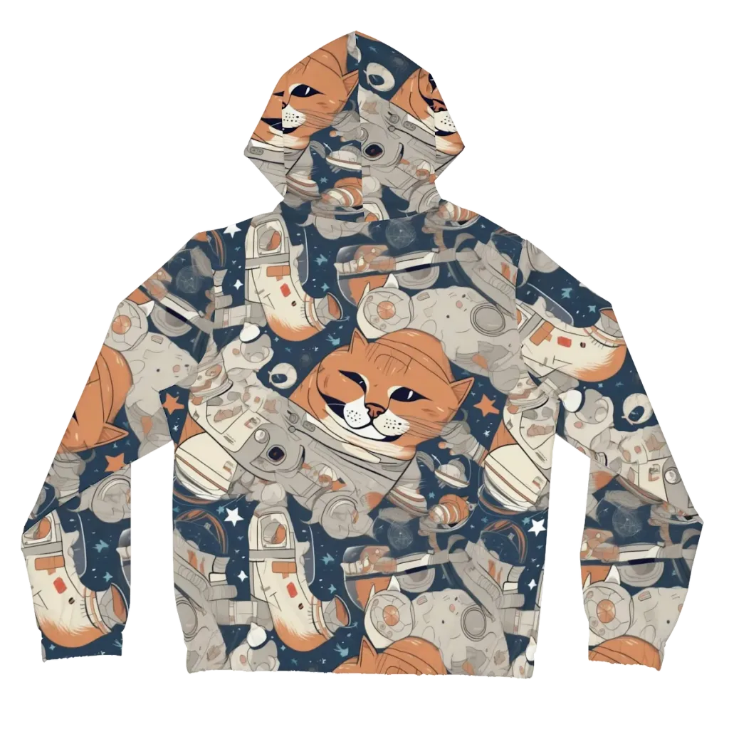 Astrocat Assembly on Women's Full-Zip Hoodie — Back