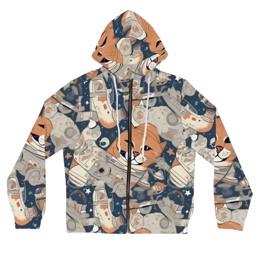 Astrocat Assembly on a Women's Full-Zip Hoodie