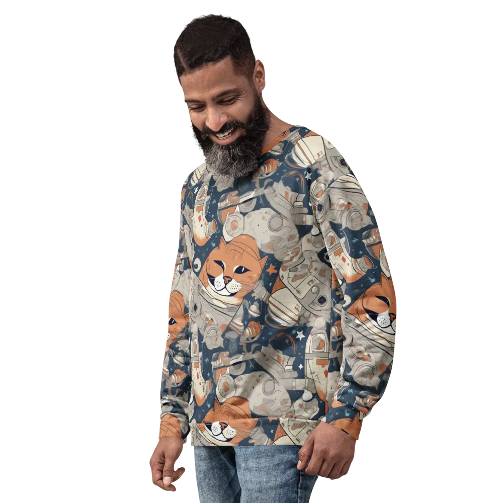 Astrocat Assembly on Sweatshirt — Left Front