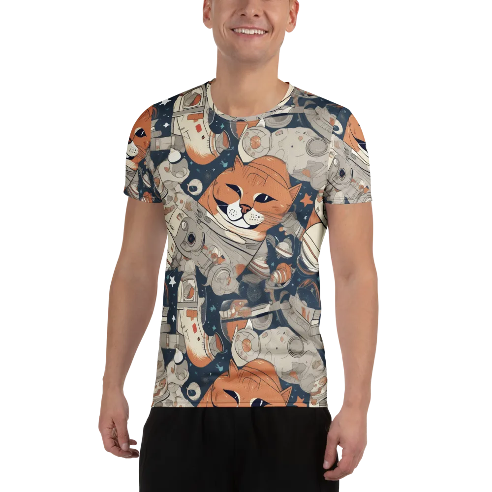 Astrocat Assembly on Men's Athletic T-Shirt — Front