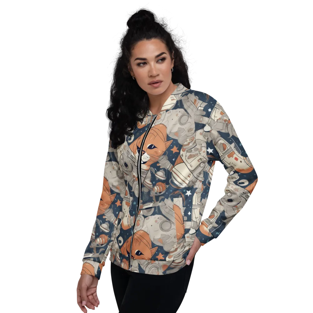Astrocat Assembly on Bomber Jacket — Left