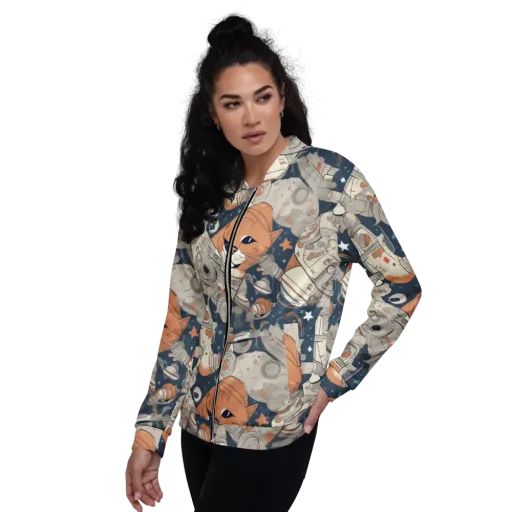 Astrocat Assembly on a Bomber Jacket