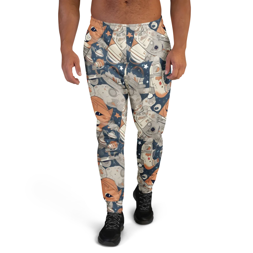Astrocat Assembly on Men's Joggers — Front