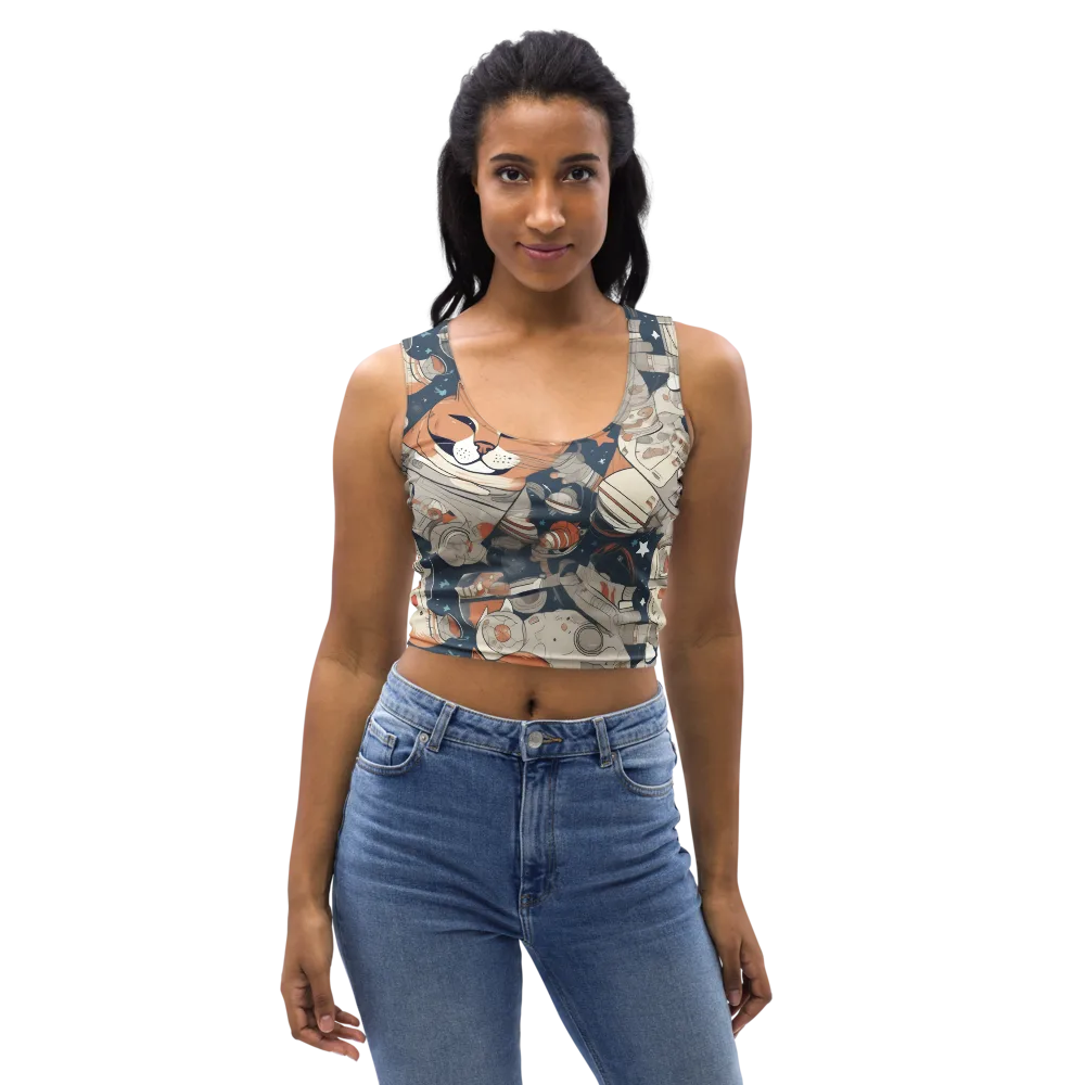Astrocat Assembly on Crop Top — Front
