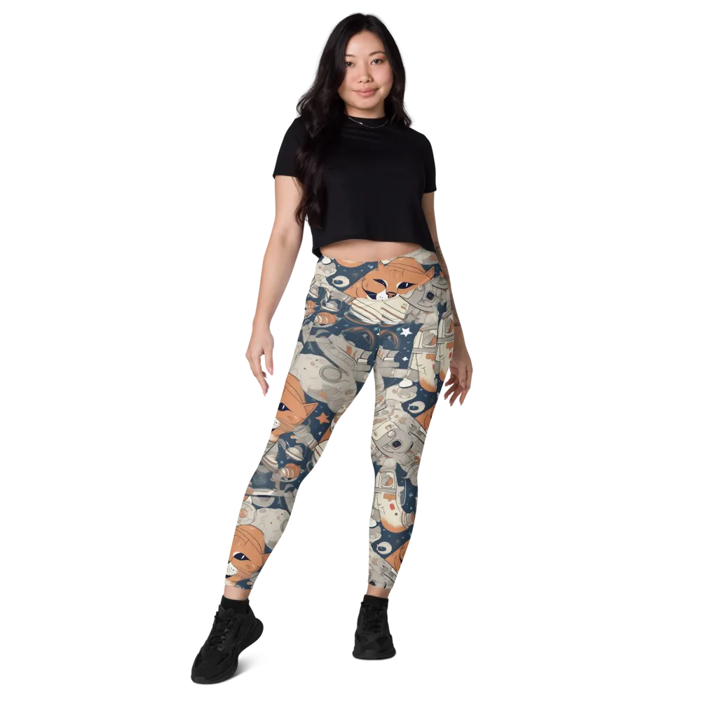 Astrocat Assembly on Leggings with Pockets — Front