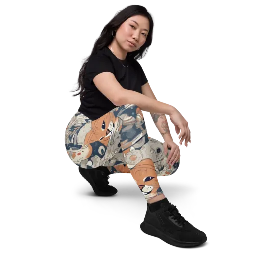 Astrocat Assembly on a Leggings with Pockets