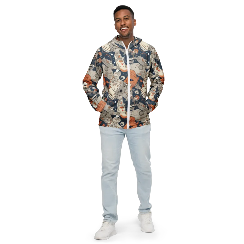 Astrocat Assembly on Men's Windbreaker — Front