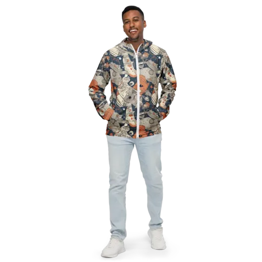 Astrocat Assembly on a Men's Windbreaker