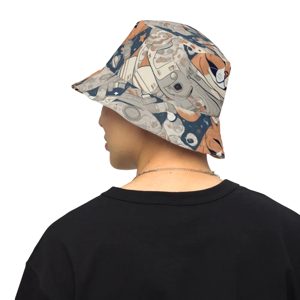 Astrocat Assembly on Reversible Bucket Hat — Back Inside