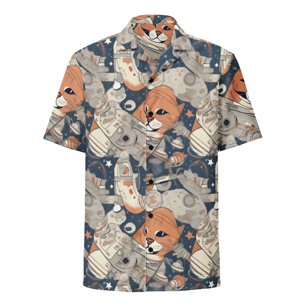 Astrocat Assembly on Button Shirt — Front