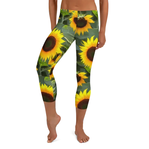 Solar Bloom on a Capri Leggings