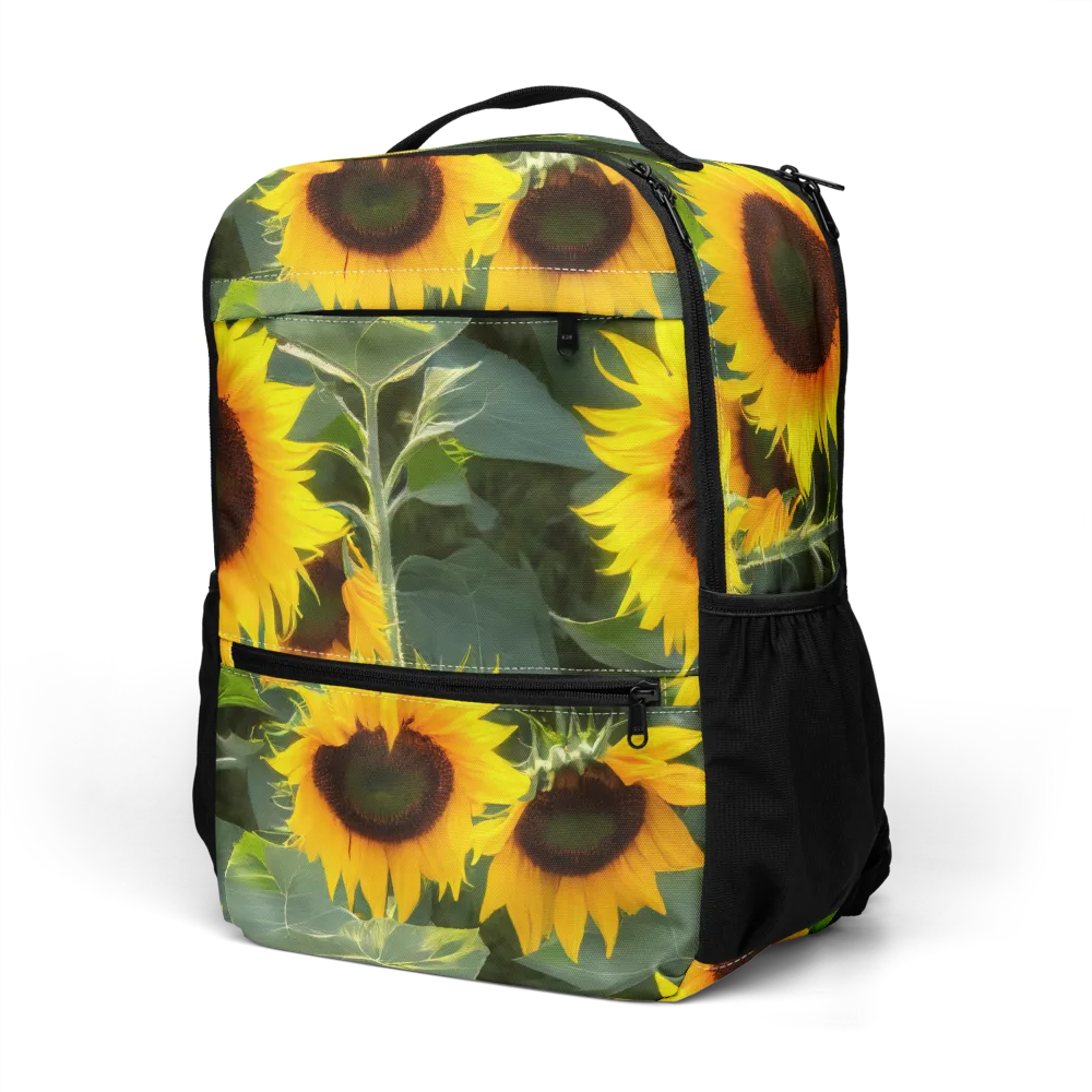 Solar Bloom on Utility Backpack — Left Front