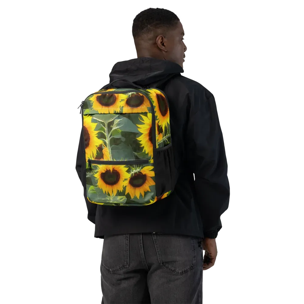 Solar Bloom on Utility Backpack — Back