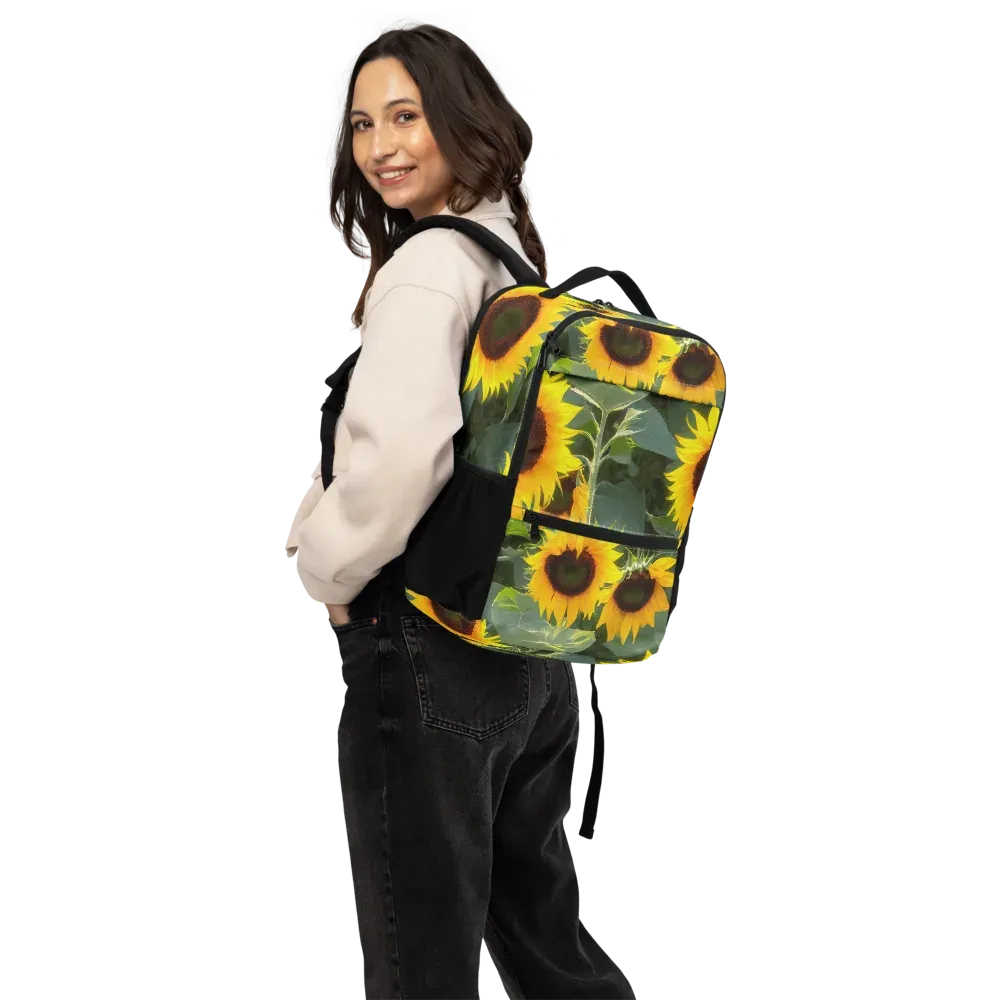 Solar Bloom on Utility Backpack — Back