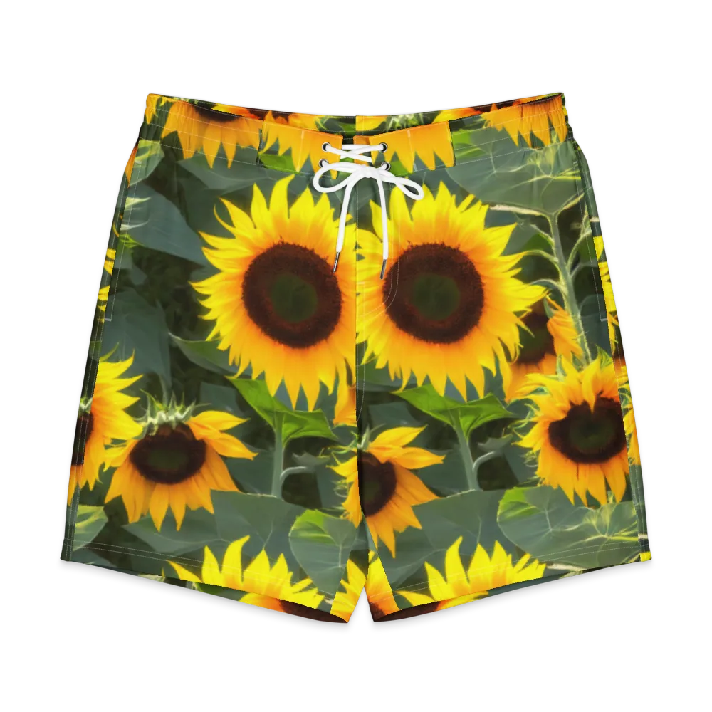 Solar Bloom on Men's Board Shorts — Front