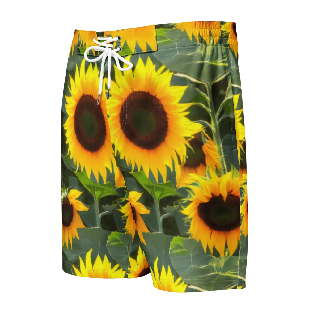Solar Bloom on Men's Board Shorts — Front