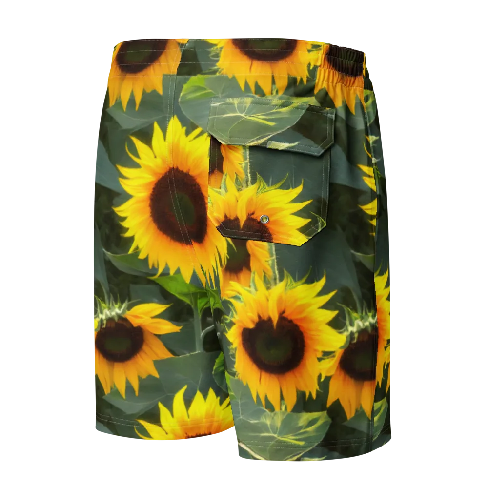 Solar Bloom on Men's Board Shorts — Back