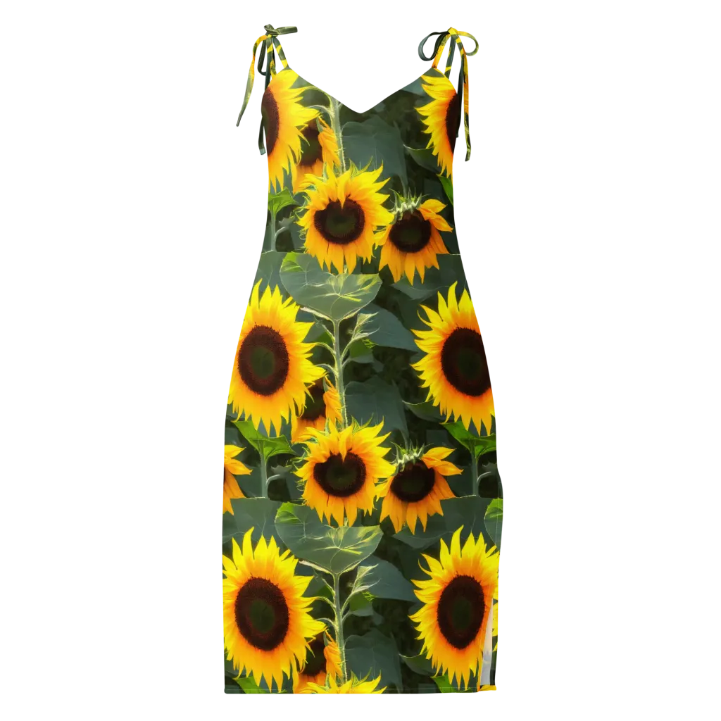 Solar Bloom on Slip Dress — Front