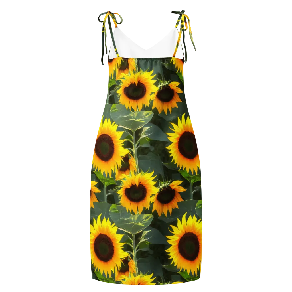 Solar Bloom on Slip Dress — Back