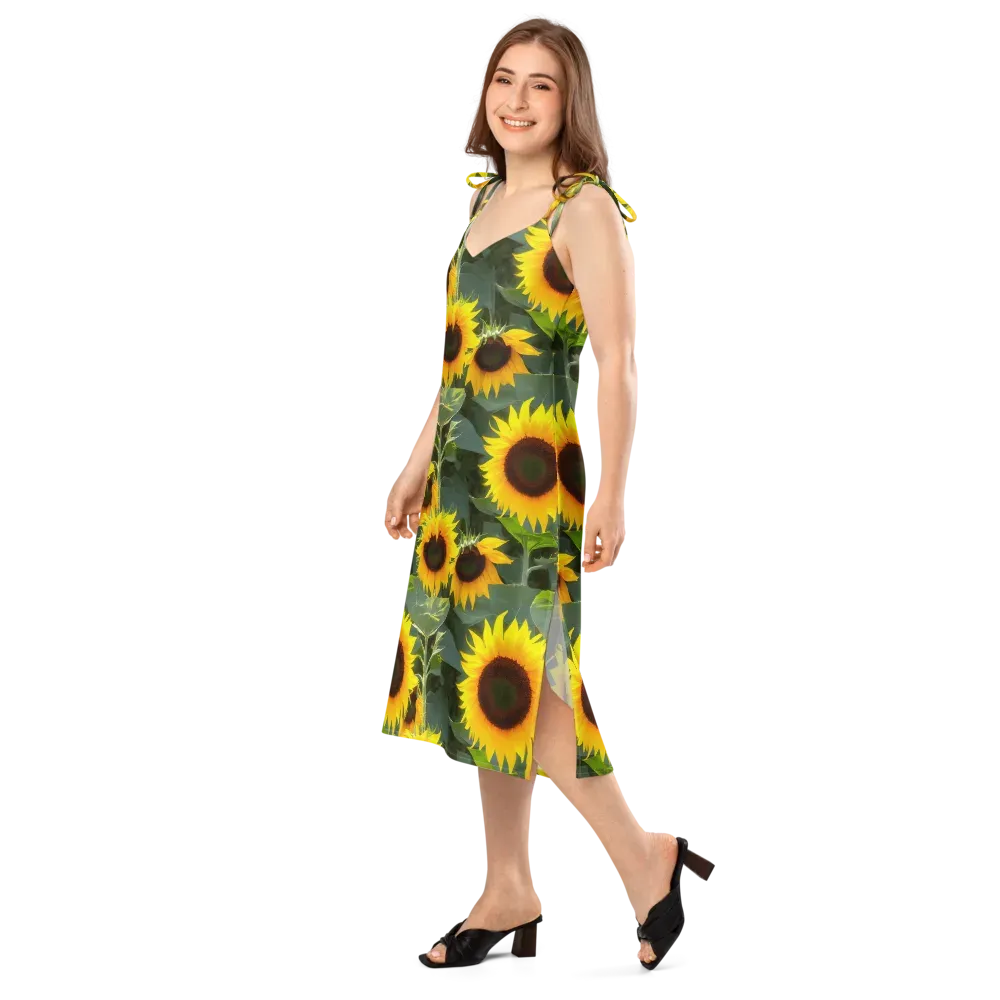 Solar Bloom on Slip Dress — Left Front