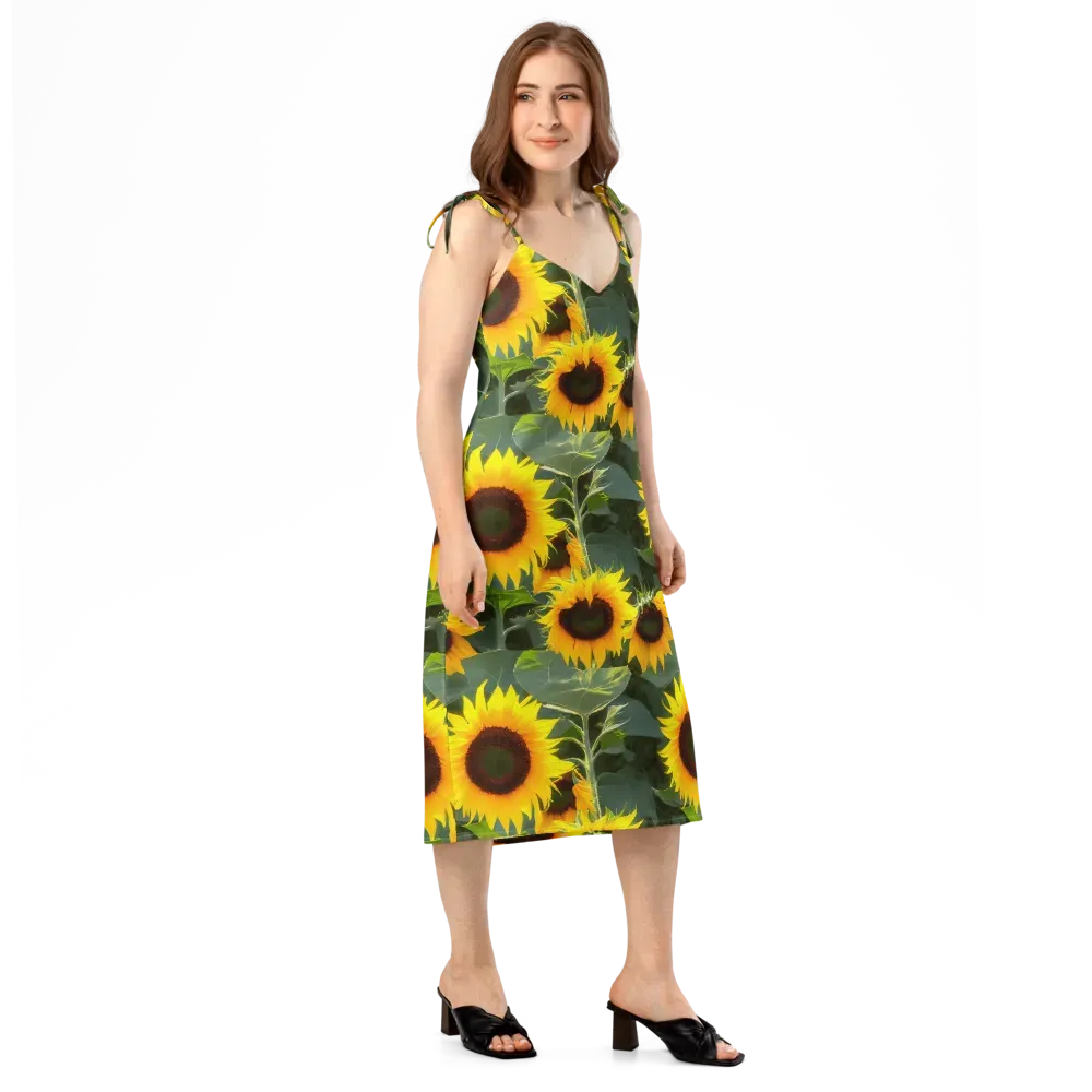 Solar Bloom on Slip Dress — Right Front
