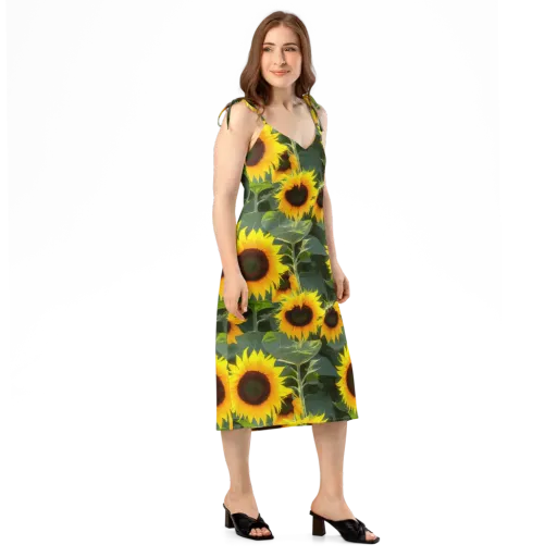 Solar Bloom on a Slip Dress
