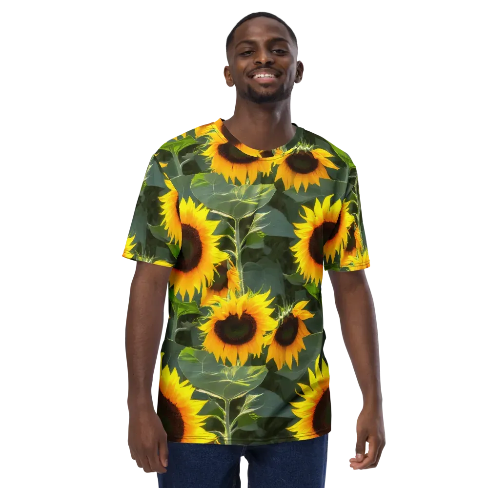 Solar Bloom on Men's Crew Neck T-Shirt — Front