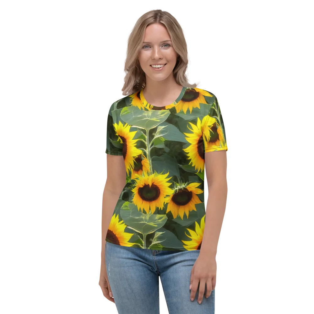 Solar Bloom on Women's Crew Neck T-Shirt — Front