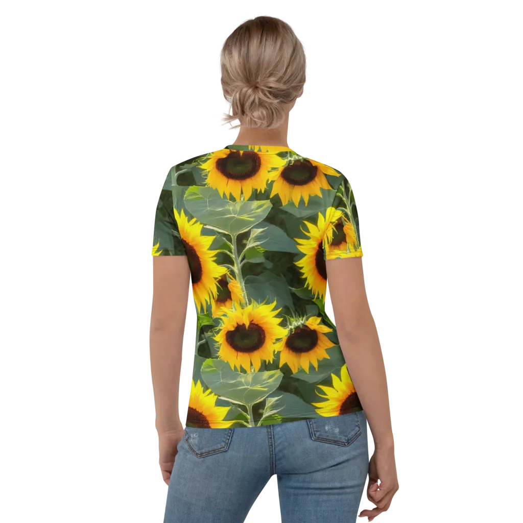 Solar Bloom on Women's Crew Neck T-Shirt — Back