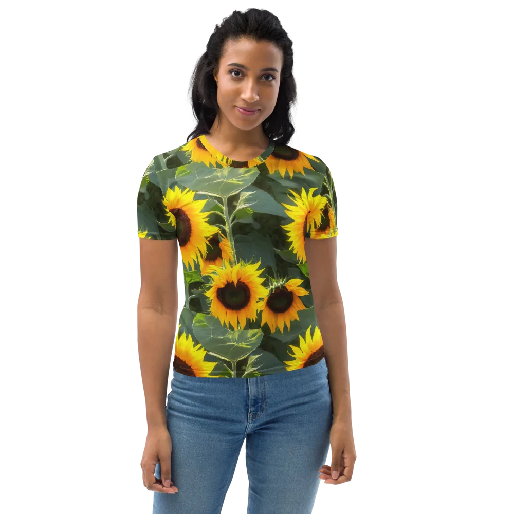 Solar Bloom on Women's Crew Neck T-Shirt — Front