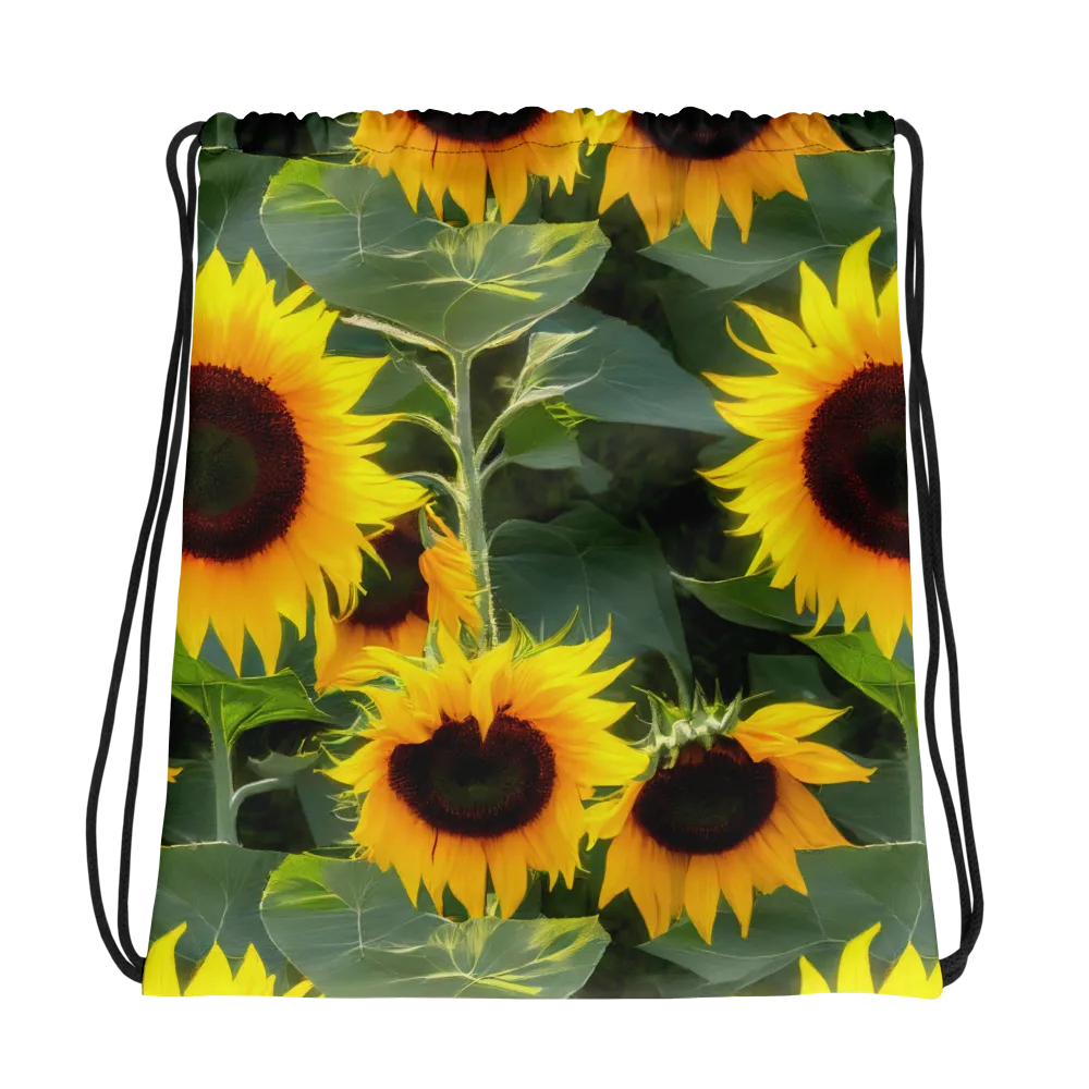 Solar Bloom on Drawstring Bag — Photo