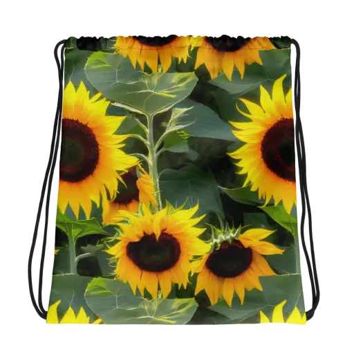 Solar Bloom on a Drawstring Bag