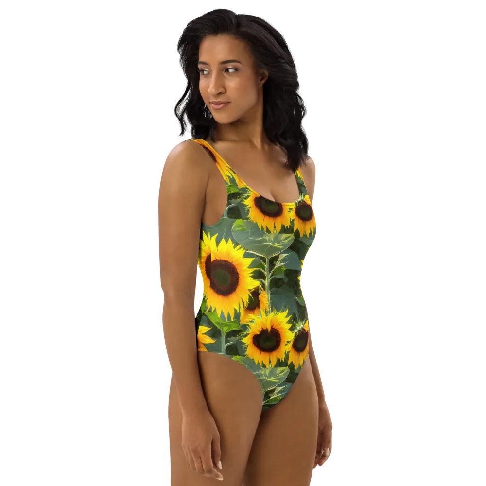 Solar Bloom on One-Piece Swimsuit — Right