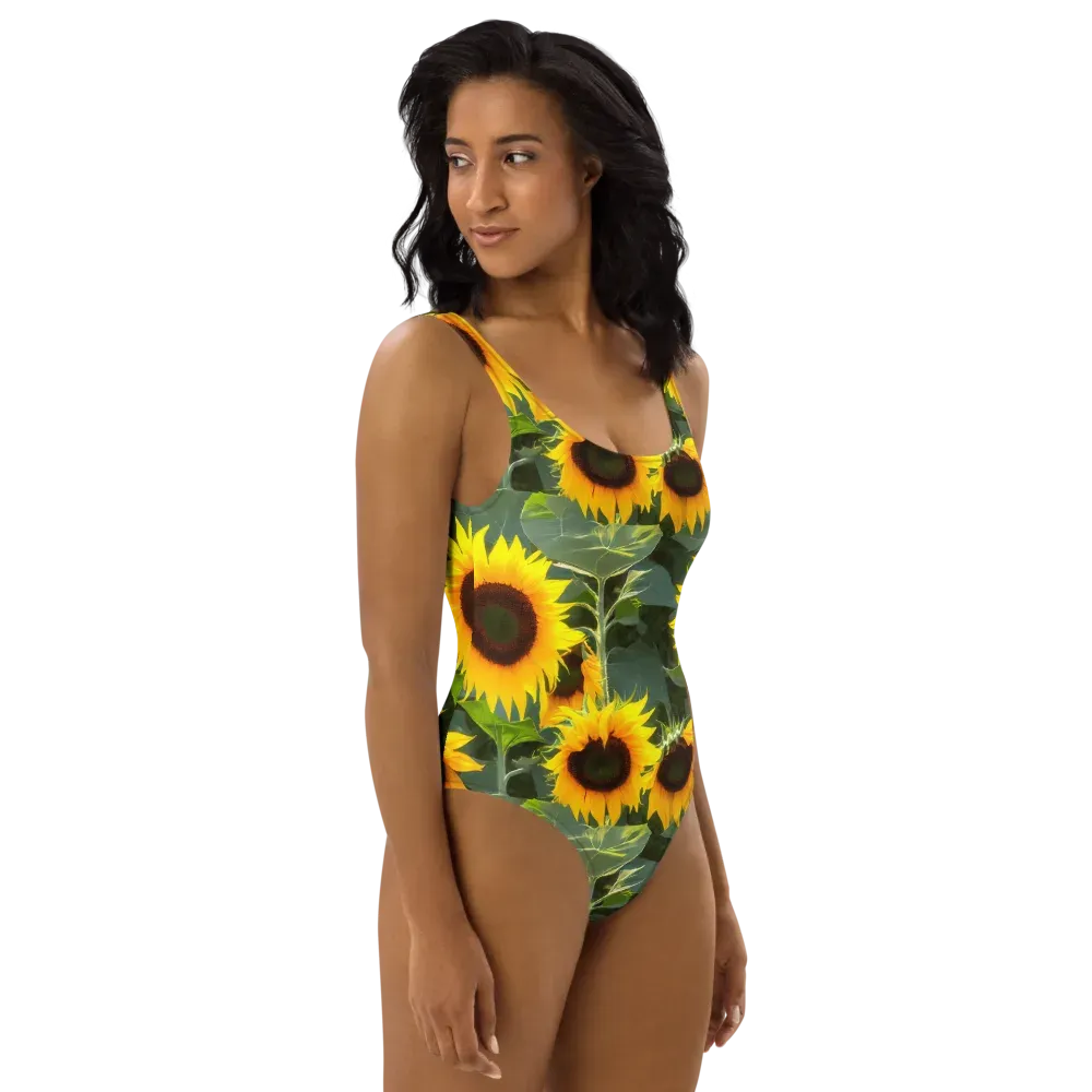 Solar Bloom on One-Piece Swimsuit — Right