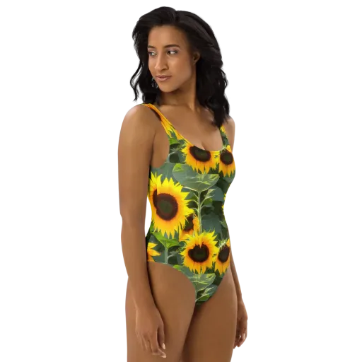 Solar Bloom on a One-Piece Swimsuit