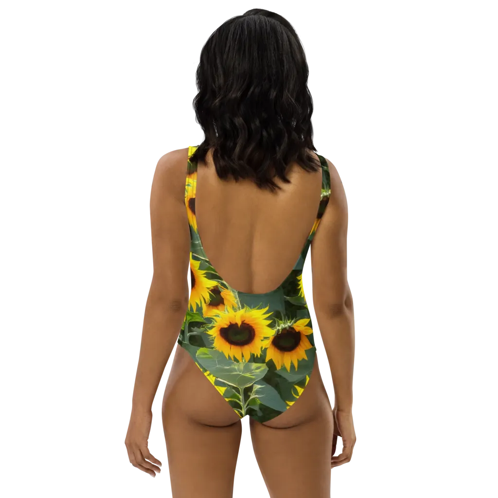 Solar Bloom on One-Piece Swimsuit — Back
