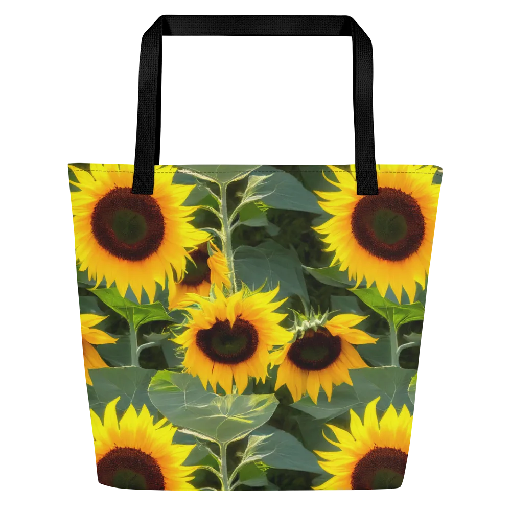 Solar Bloom on Large Tote Bag W/ Pocket — Front
