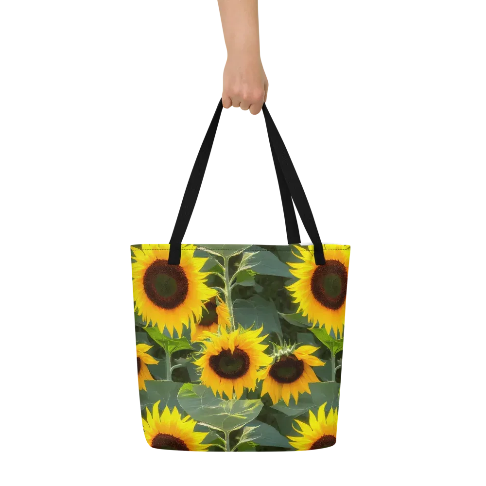 Solar Bloom on Large Tote Bag W/ Pocket — Front