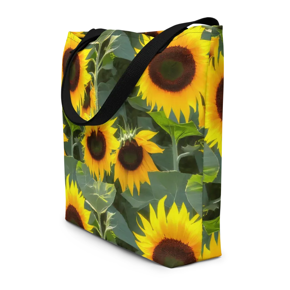 Solar Bloom on Large Tote Bag W/ Pocket — Front